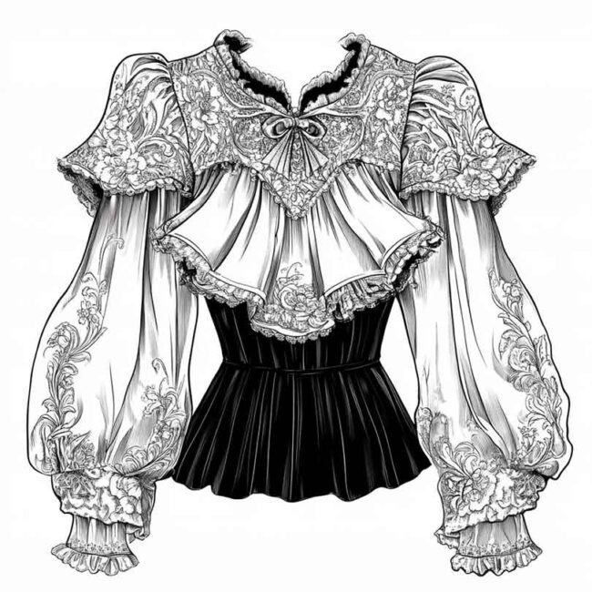 blusa para colorir png 4