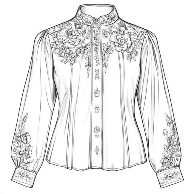 blusa para colorir png 33