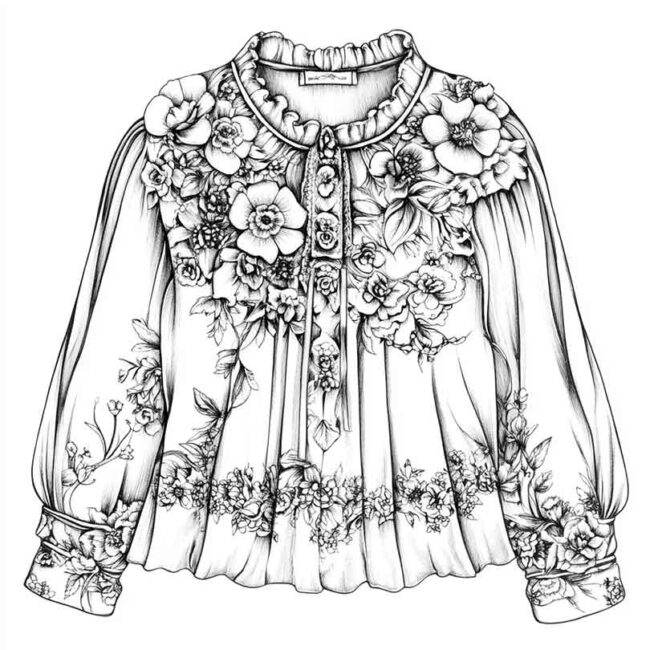blusa para colorir png 7