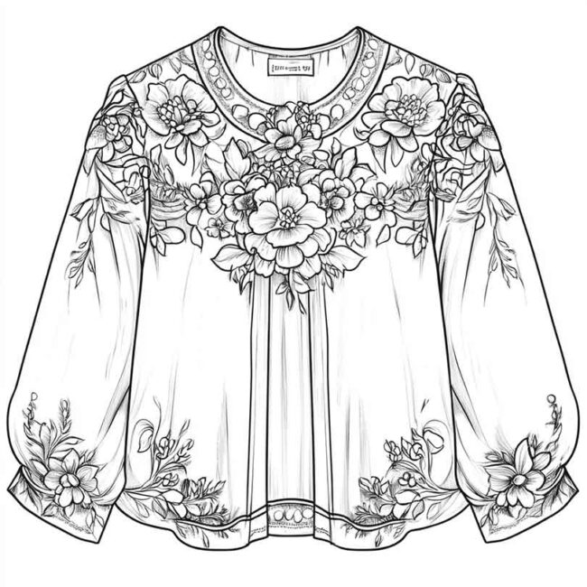 blusa para colorir png 14
