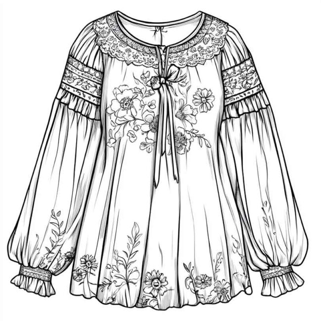 blusa para colorir png 17