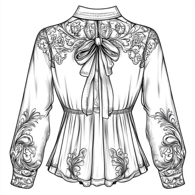 blusa para colorir png 13