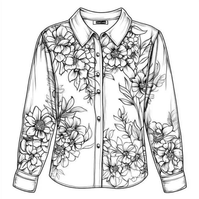 blusa para colorir png 10