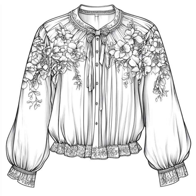 blusa para colorir png 15