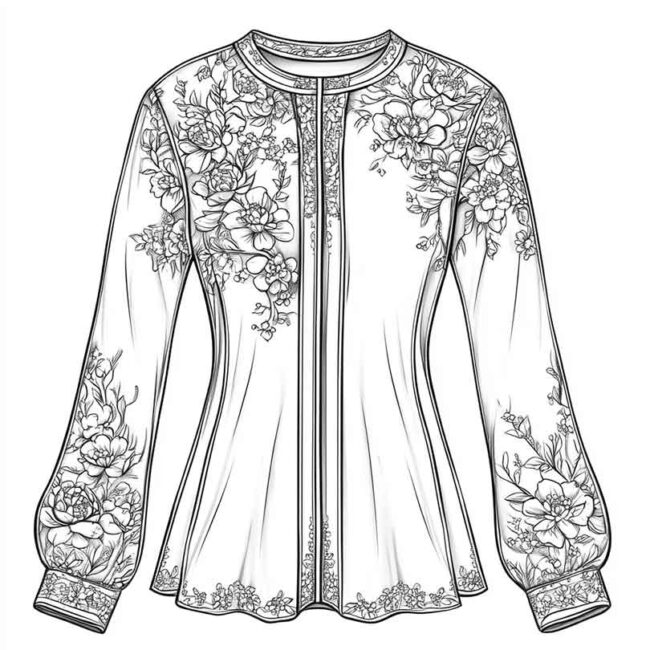 blusa para colorir png 18