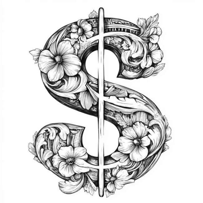 cifrao para colorir 45