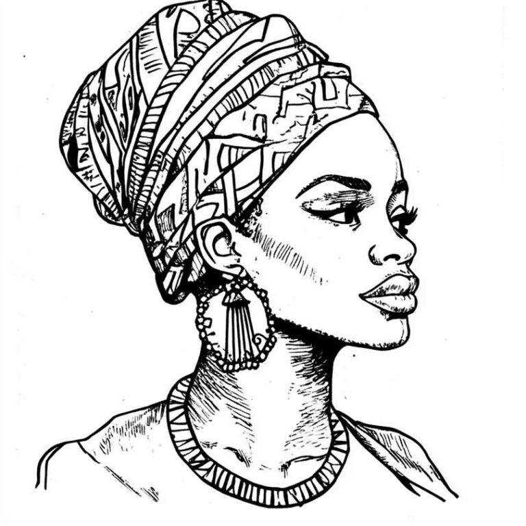 Desenhos GRÁTIS de Africanos para Imprimir e Colorir/Pintar