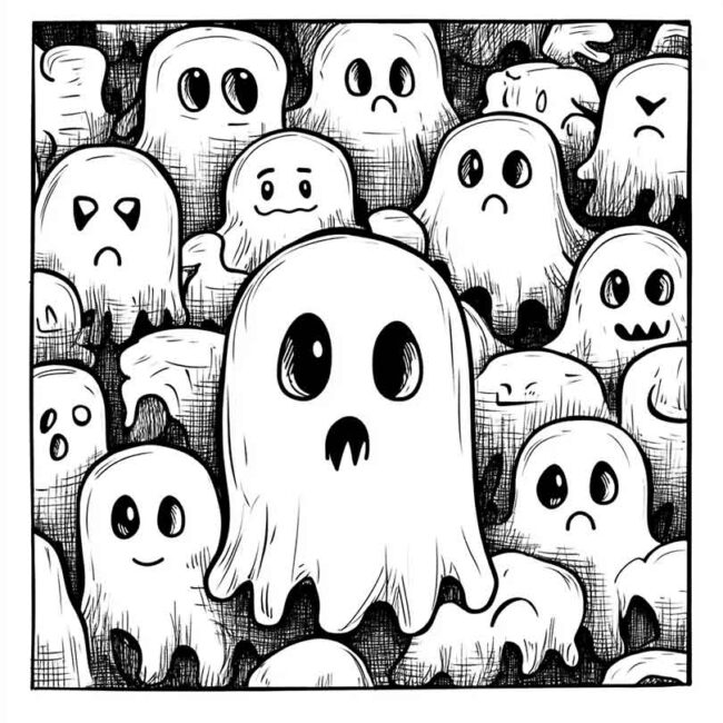 emoji de fantasma para colorir png 9