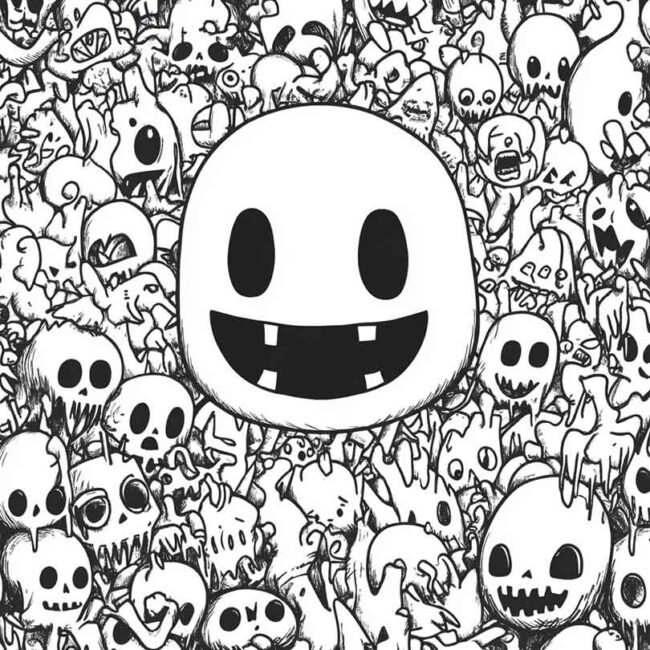 emoji de fantasma para colorir png 5
