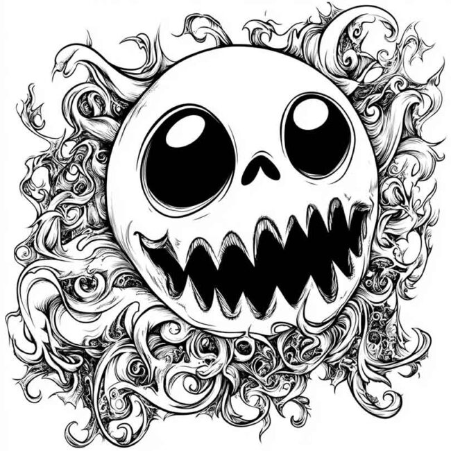 emoji de fantasma para colorir png 6