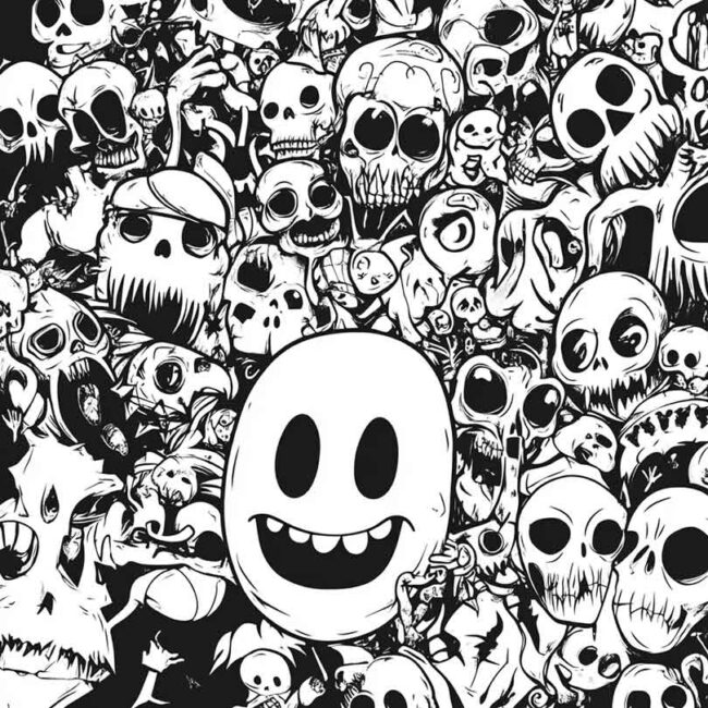 emoji de fantasma para colorir png 4