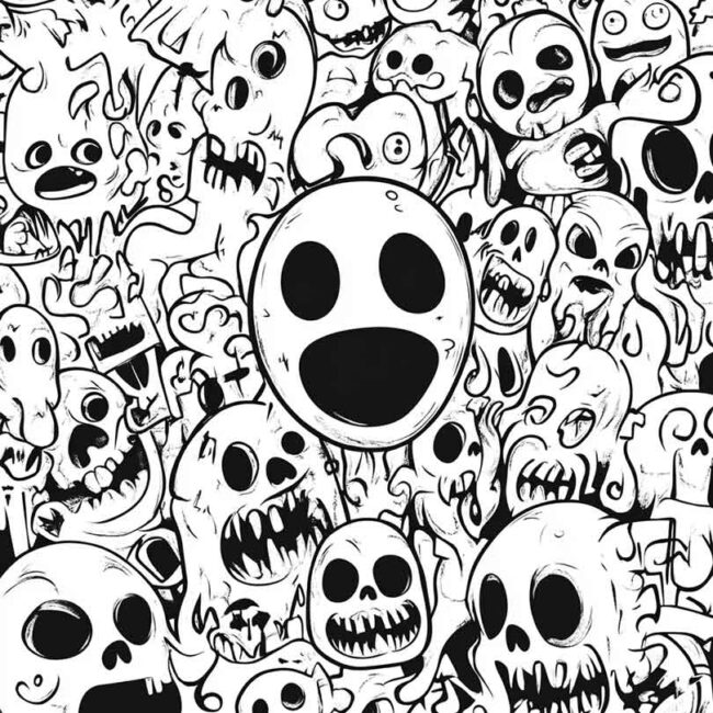 emoji de fantasma para colorir png 20
