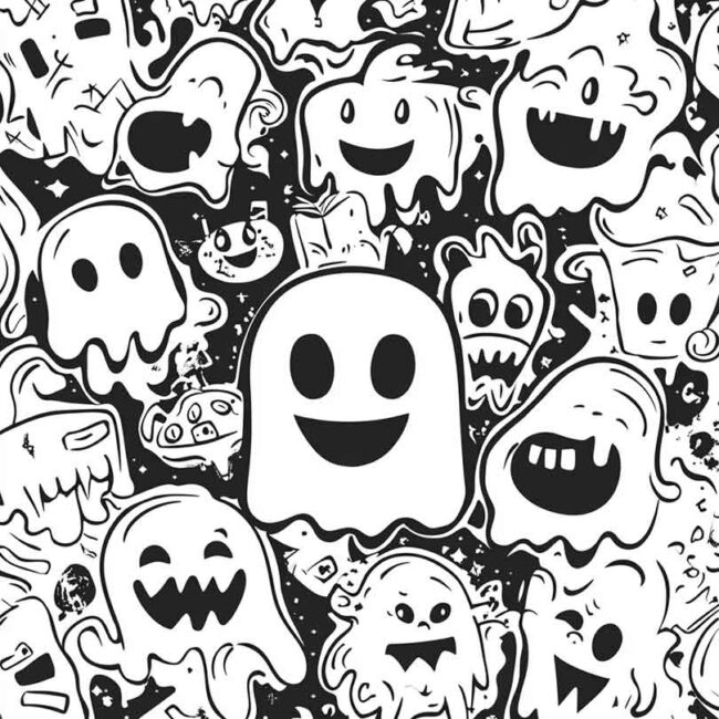 emoji de fantasma para colorir png 12