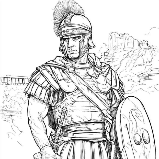 soldados romanos para colorir 9