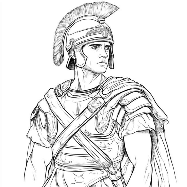 soldados romanos para colorir 47