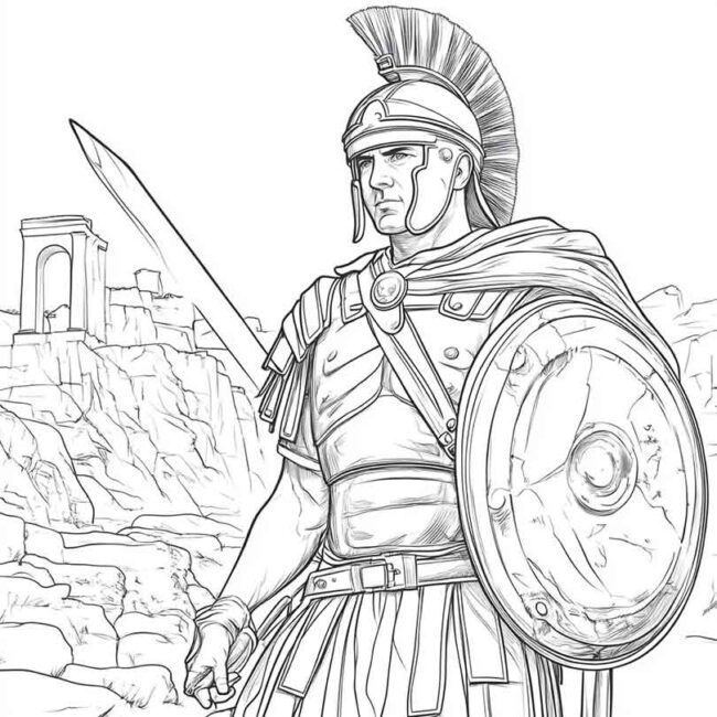 soldados romanos para colorir 8