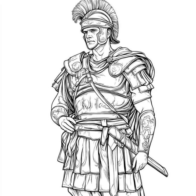 soldados romanos para colorir 46