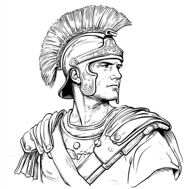 soldados romanos para colorir 48