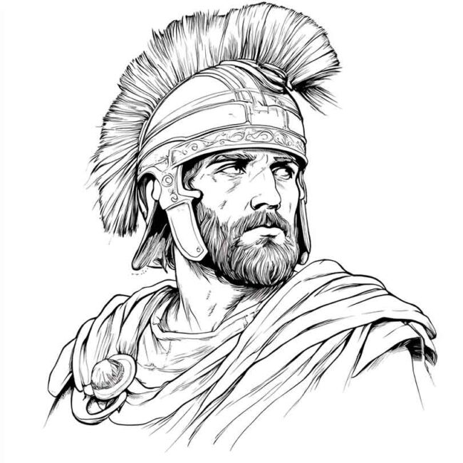 soldados romanos para colorir 45