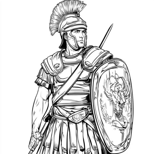 soldados romanos para colorir 42