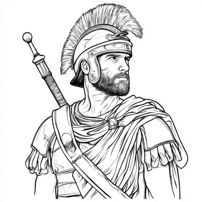 soldados romanos para colorir 22
