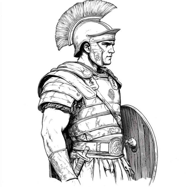 soldados romanos para colorir 39