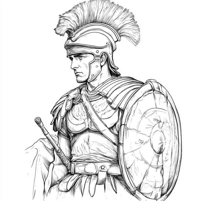 soldados romanos para colorir 20