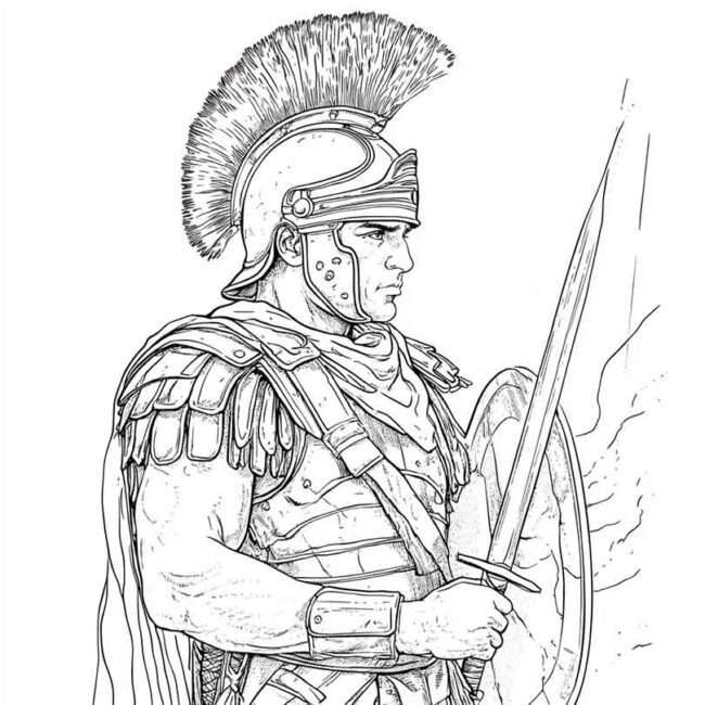 soldados romanos para colorir 26