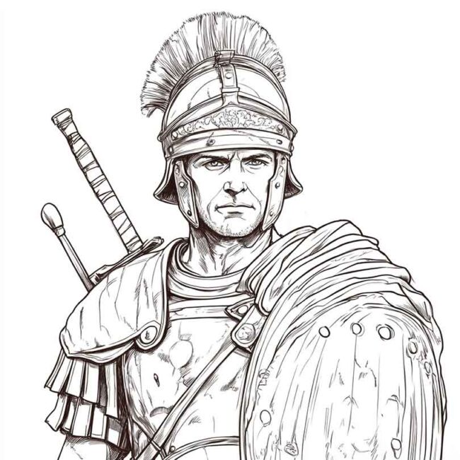 soldados romanos para colorir 28
