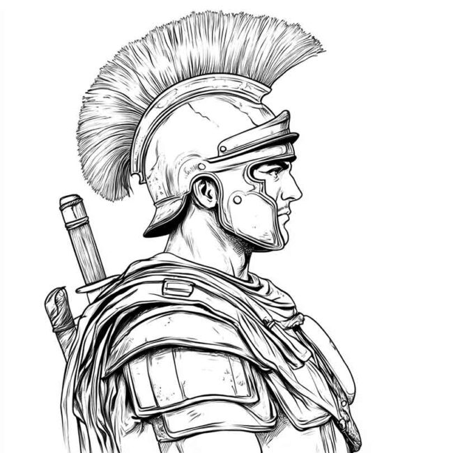 soldados romanos para colorir 36