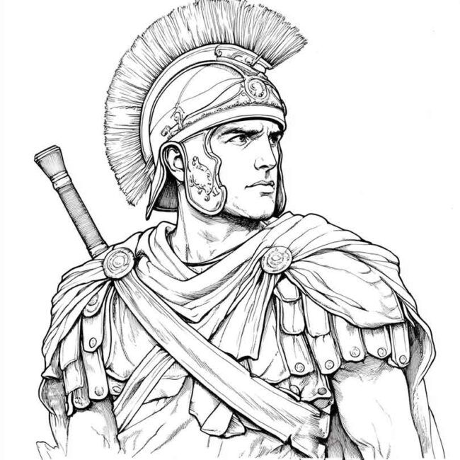 soldados romanos para colorir 12