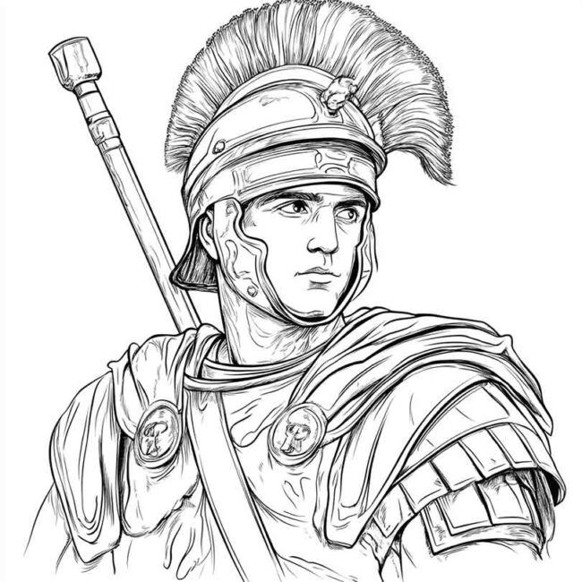 soldados romanos para colorir 17