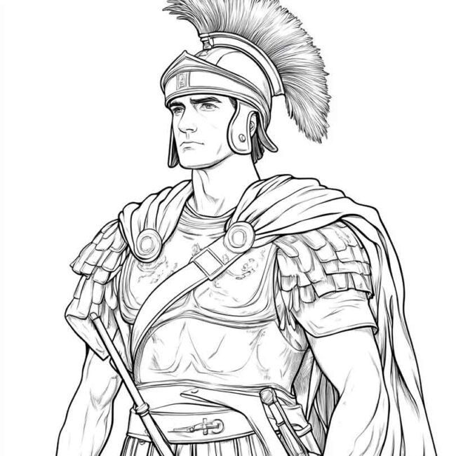 soldados romanos para colorir 37
