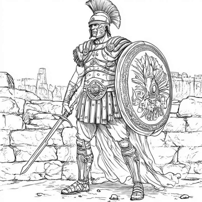 soldados romanos para colorir 2