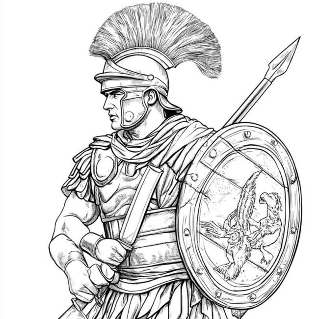 soldados romanos para colorir 11
