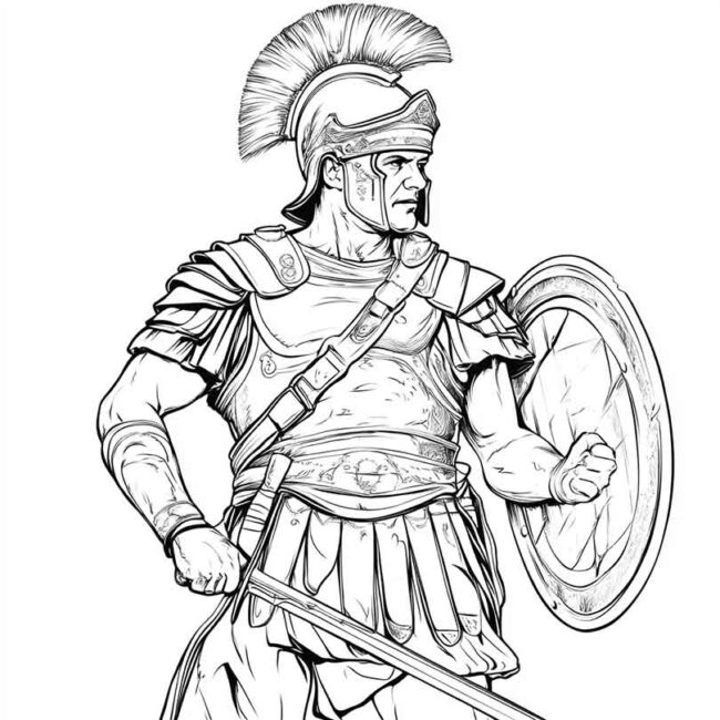 soldados romanos para colorir 40