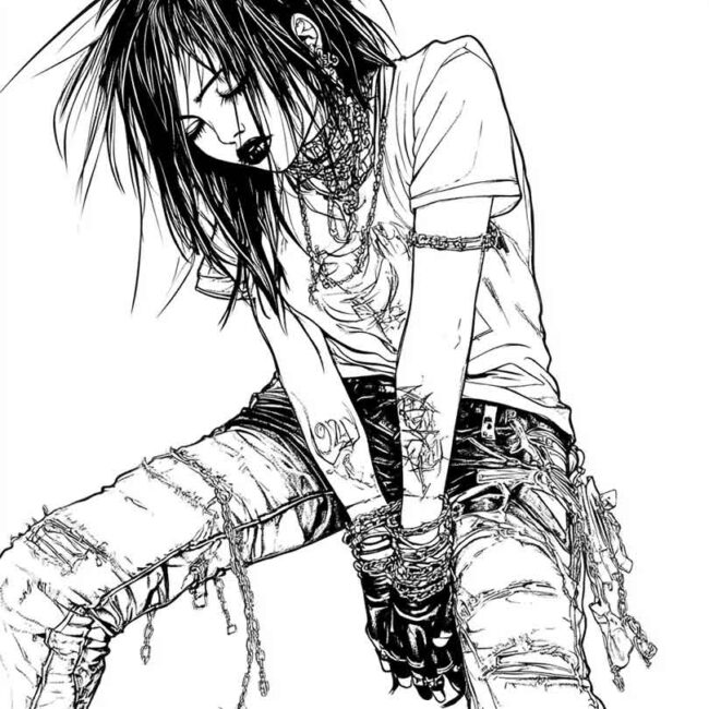 roupas emo para colorir 9