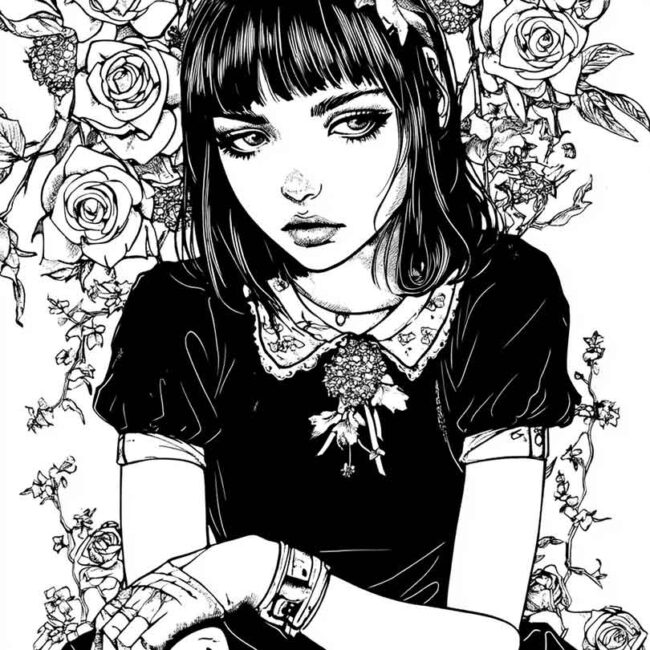 roupas emo para colorir 7