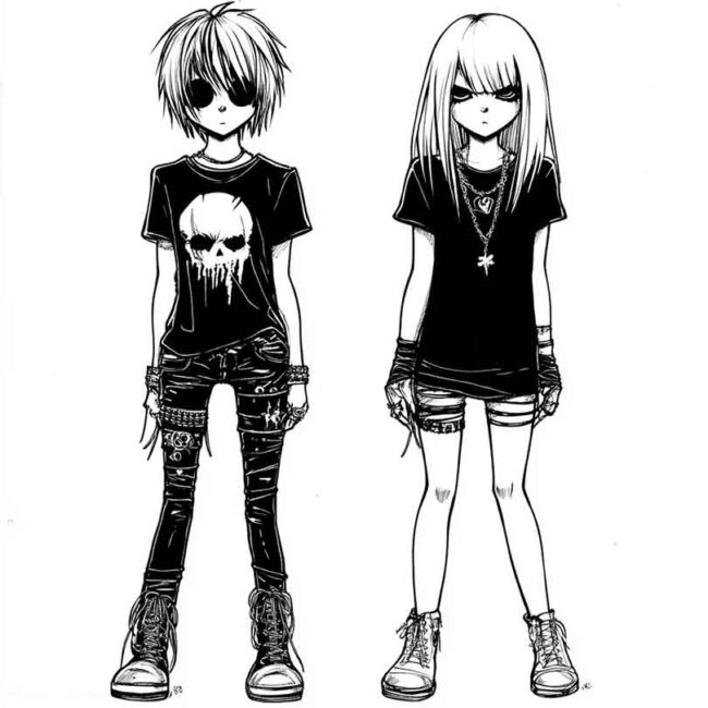 roupas emo para colorir 49