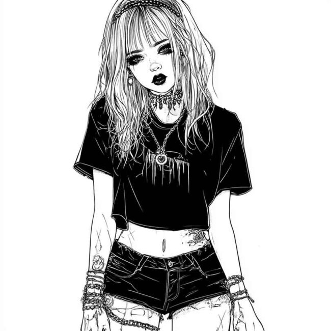 roupas emo para colorir 40