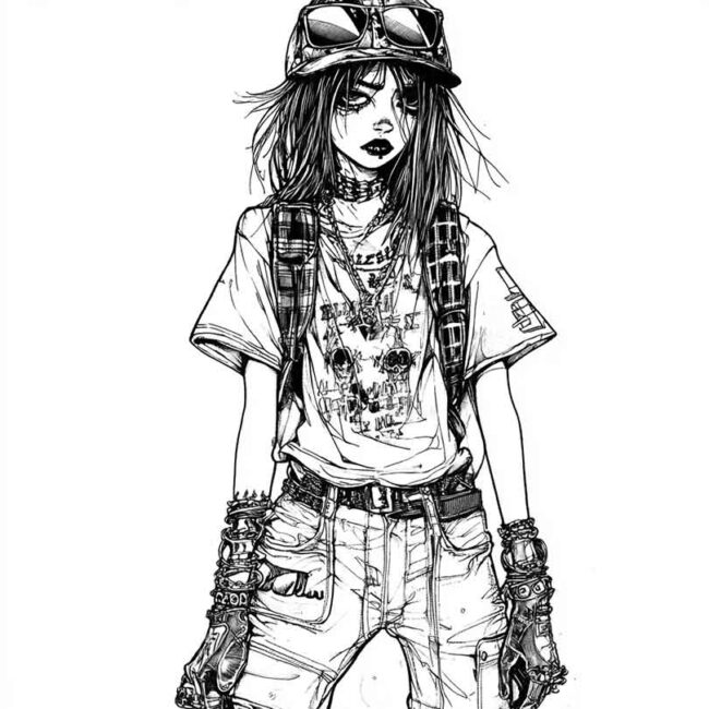 roupas emo para colorir 24