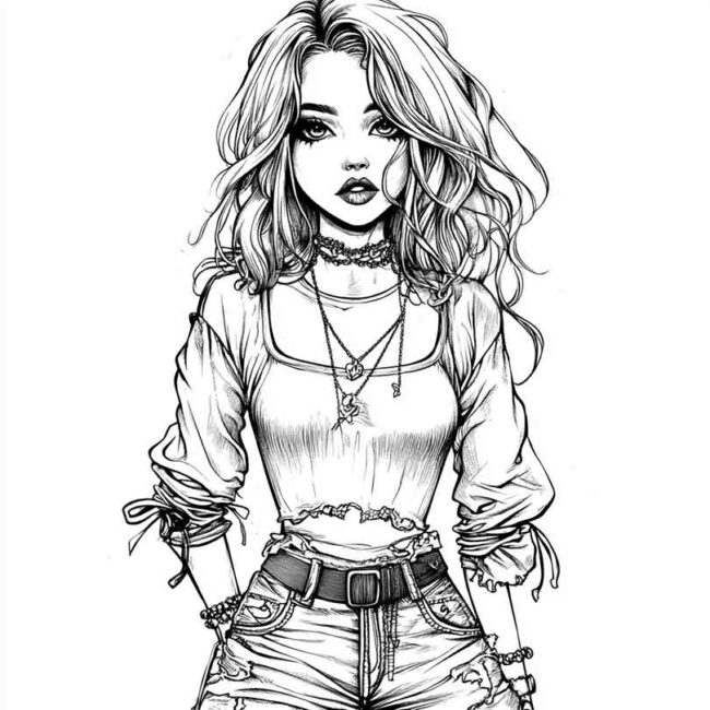 roupas emo para colorir 25