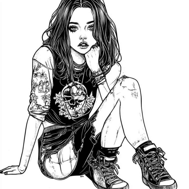 roupas emo para colorir 26