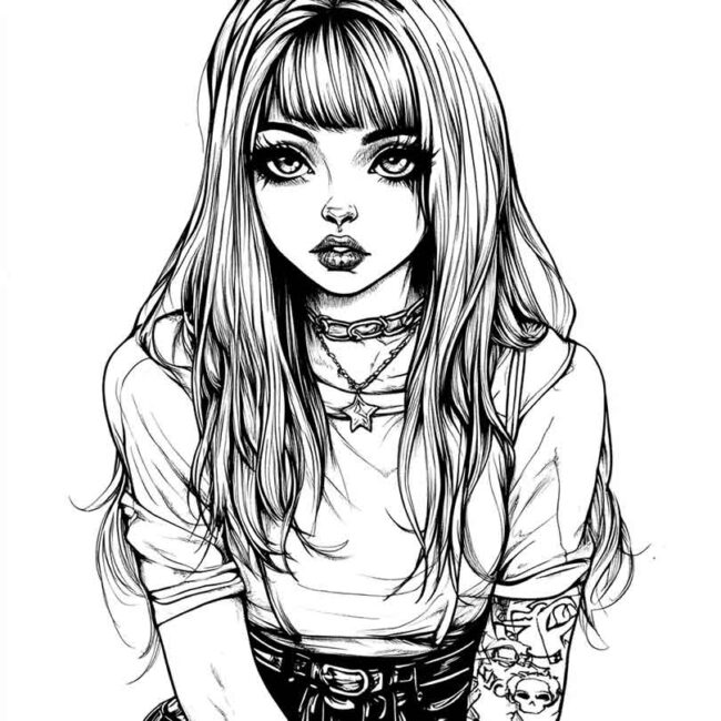 roupas emo para colorir 16