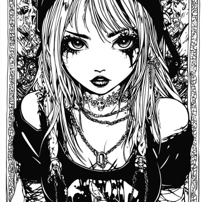 roupas emo para colorir 2