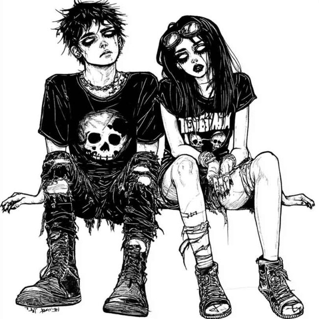 roupas emo para colorir 11