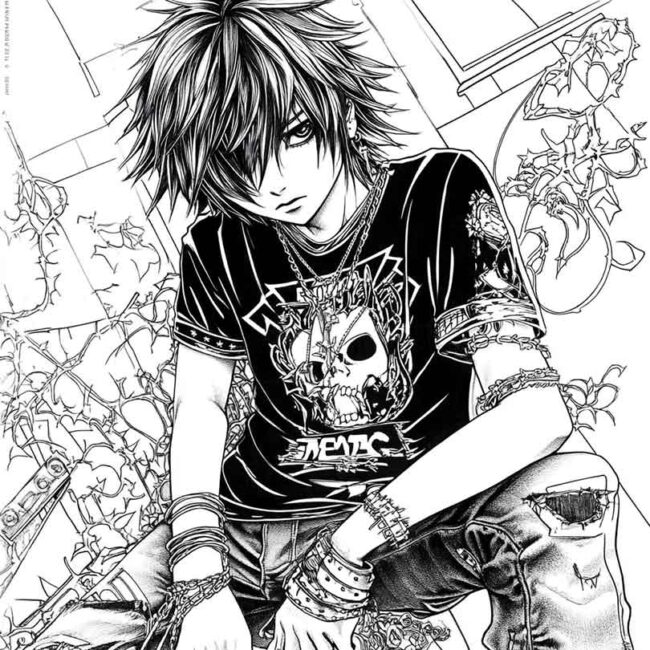 roupas emo para colorir 1