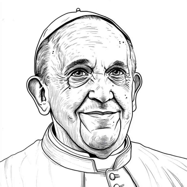 papa francisco para imprimir e colorir 7