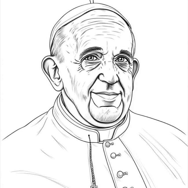 papa francisco para imprimir e colorir 21