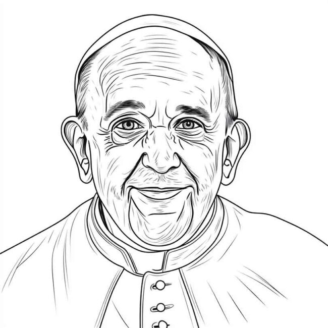 papa francisco para imprimir e colorir 18